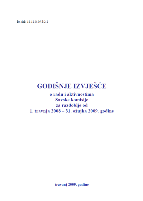 Godišnje izvješće za financijsku godinu 2008.